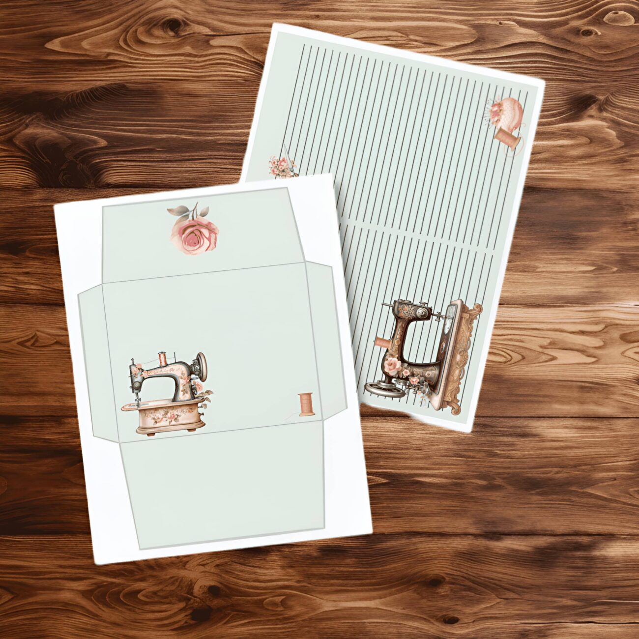 Vintage Sewing Stationery Set