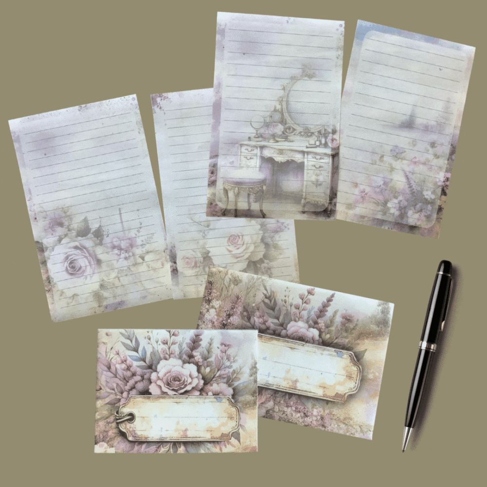 Victorian Bloom Stationery Set